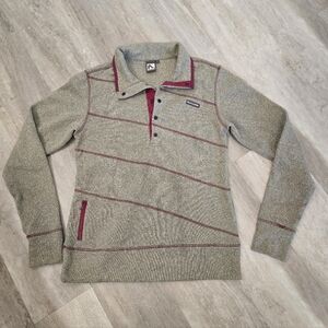 FLYLOW 1/4 Zip Sweater Snap Buttons Women's Large